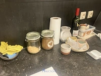 Partij diversen bestaande uit glazen, borden, kommen, bestek, kruiden, mixer, enzovoort - afbeelding 3 van  13