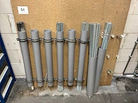 Partij draadstangen en inox buizen