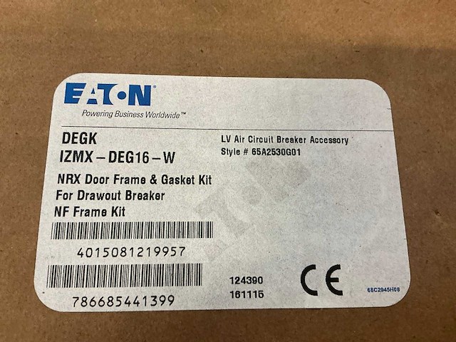 Partij eaton nrx / izmx door frame & gasket kits voor vermogensschakelaars - afbeelding 2 van  5