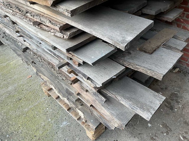 Partij eiken boomstam planken - afbeelding 3 van  6