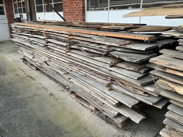 Partij eiken boomstam planken - afbeelding 7 van  7