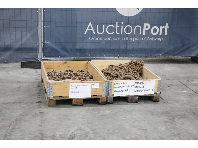Partij eindloze kettingen 5.8t/2.7m; 10.8t/6m - afbeelding 1 van  1