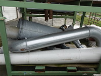 Partij galva ventilatiebuizen + 8x metalen houder - afbeelding 2 van  8