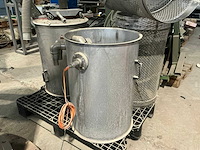 Partij gedemonteerde inox machineonderdelen - afbeelding 1 van  4