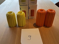 Partij gekleurde kaarshouders - afbeelding 2 van  4