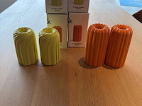 Partij gekleurde kaarshouders - afbeelding 3 van  4