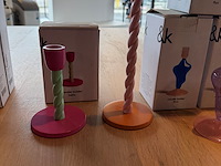 Partij gekleurde kaarshouders - afbeelding 5 van  6