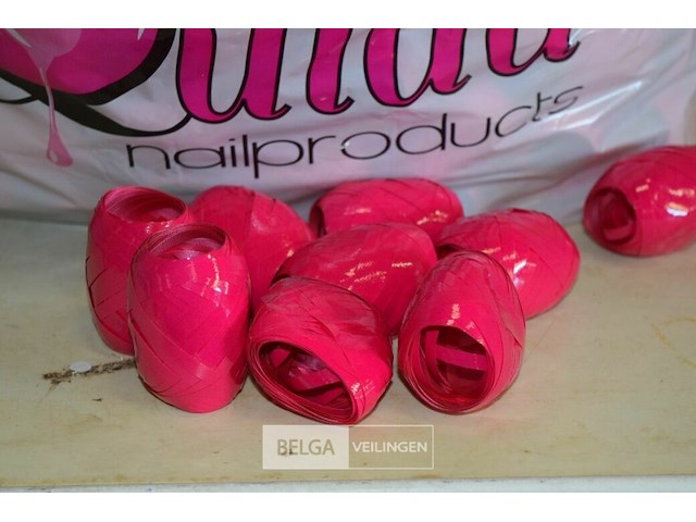 Partij geschenklint roos - afbeelding 2 van  2