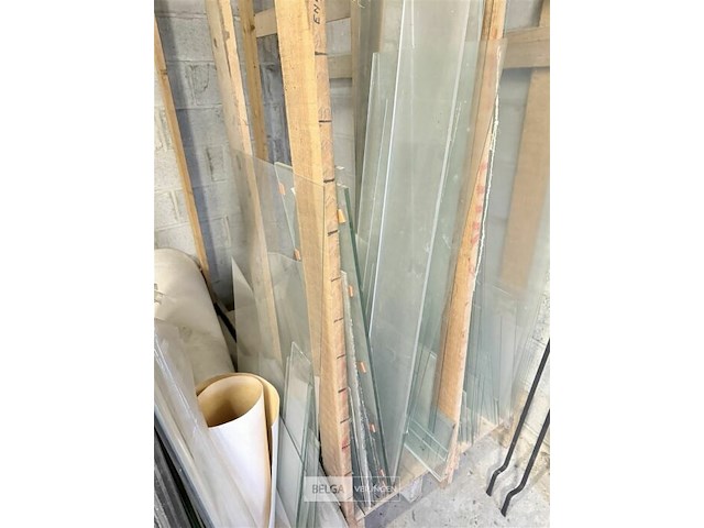 Partij glas en spiegelglas, div afmetingen - afbeelding 3 van  4