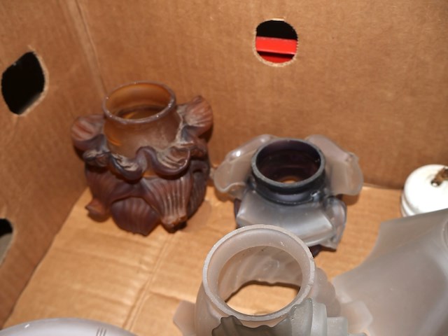 Partij glazen lampenkappen - afbeelding 6 van  9