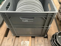 Partij grote ronde borden en mini casseroles - afbeelding 9 van  10