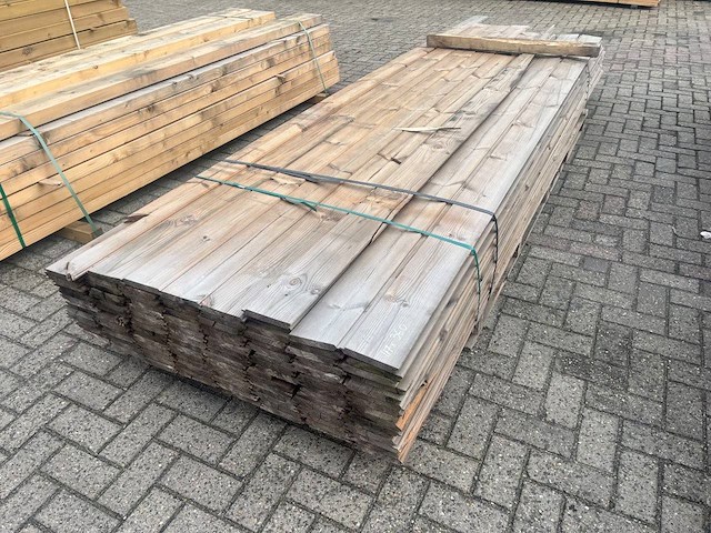 Partij hout 3600x140x20mm 117 stuks nieuw - afbeelding 1 van  1