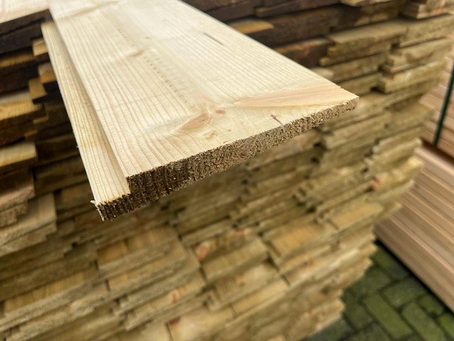 Partij hout 4800x145x20mm 112 stuks nieuw - afbeelding 1 van  1