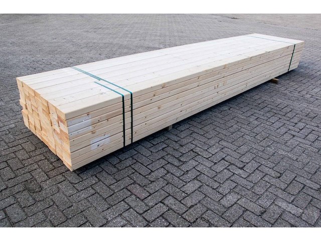 Partij hout 50x100x3900mm 99 stuks nieuw - afbeelding 1 van  1