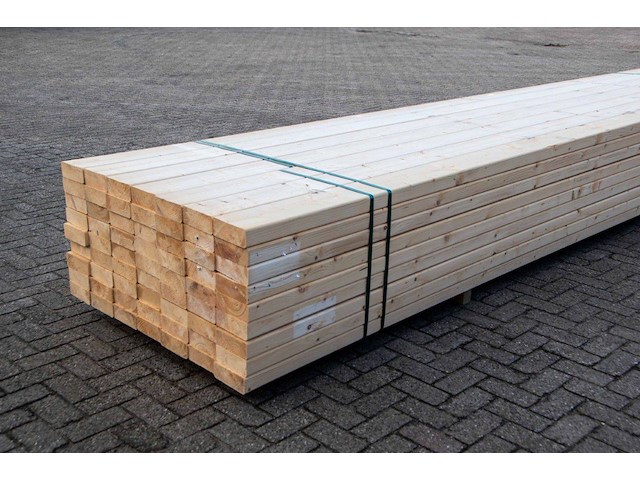Partij hout 50x125x4200mm 80 stuks nieuw - afbeelding 1 van  1