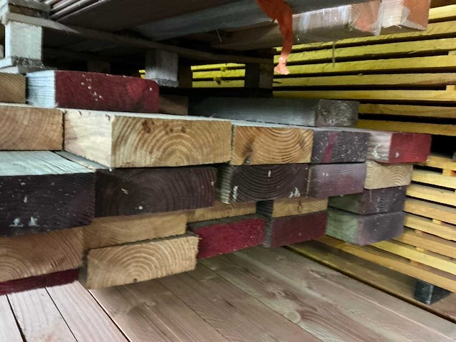 Partij houten balken (22x) - afbeelding 5 van  8