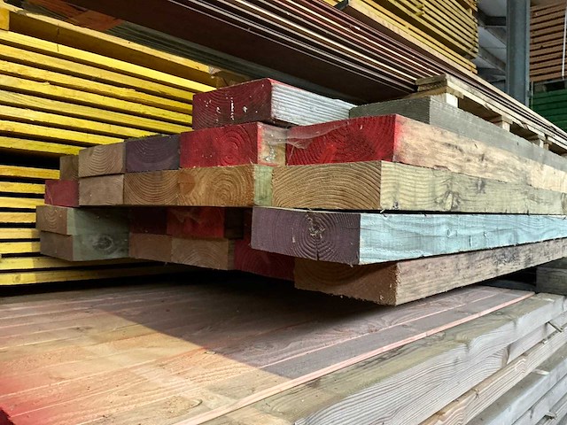 Partij houten balken (22x) - afbeelding 6 van  8