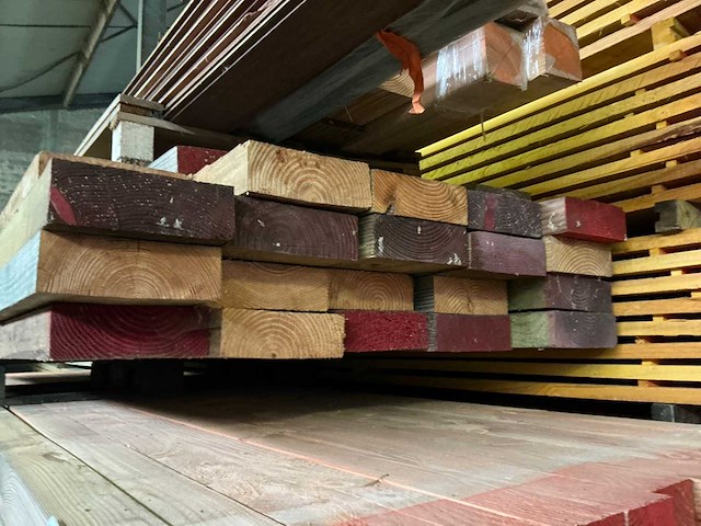 Partij houten balken (22x) - afbeelding 1 van  5