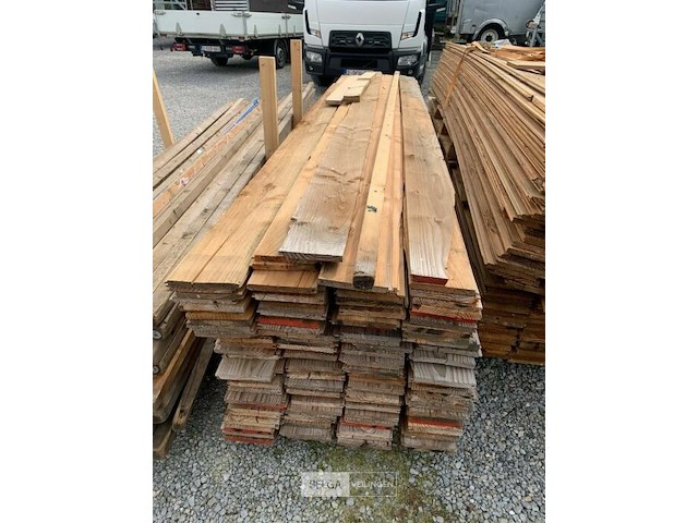 Partij houten balken en planken - afbeelding 3 van  5