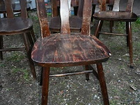 Partij houten caféstoelen - afbeelding 3 van  4