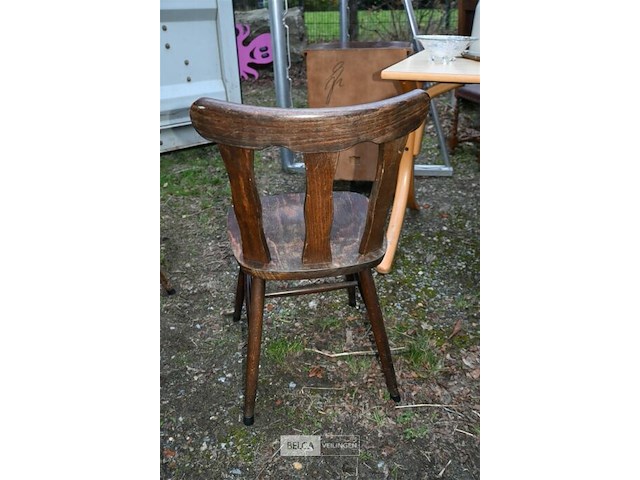 Partij houten caféstoelen - afbeelding 4 van  4