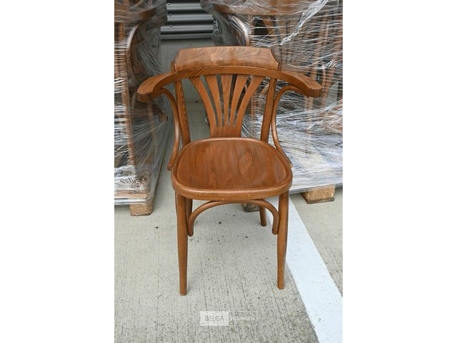 Partij houten caféstoelen - afbeelding 3 van  4