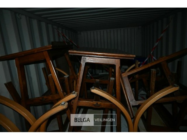 Partij houten cafétafels - afbeelding 5 van  6