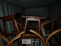 Partij houten cafétafels