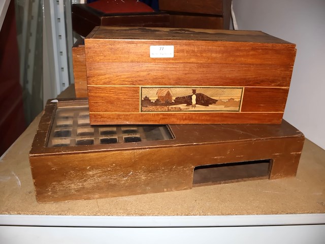 Partij houten koffertjes - afbeelding 5 van  8