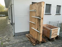 Partij houten opslagkisten / palletboxen met houten panelen - afbeelding 7 van  7