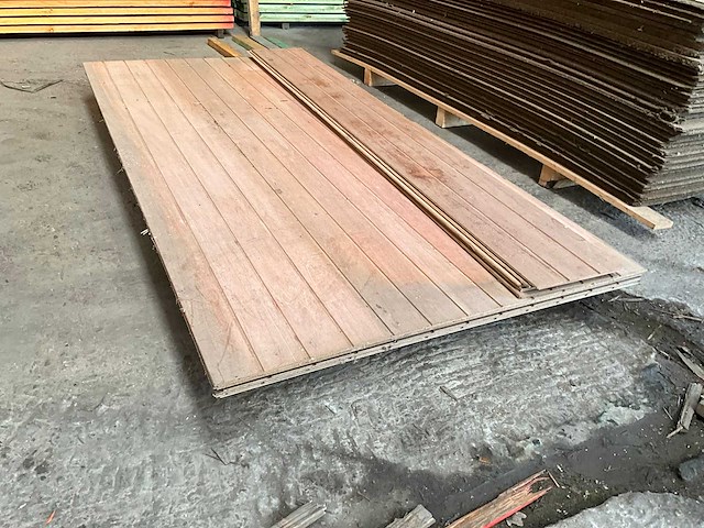 Partij houten oversteek/gootbekleding (6x) - afbeelding 2 van  5