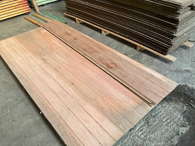 Partij houten oversteek/gootbekleding (6x) - afbeelding 4 van  5