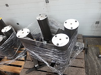 Partij houten tafels + metalen onderstel - afbeelding 4 van  10