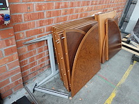 Partij houten tafels + metalen onderstel - afbeelding 9 van  10