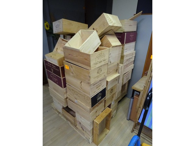 Partij houten wijnkisten - afbeelding 3 van  3