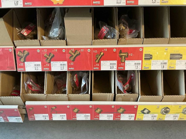 Partij installatiemateriaal koper, messing en chrome - afbeelding 17 van  24