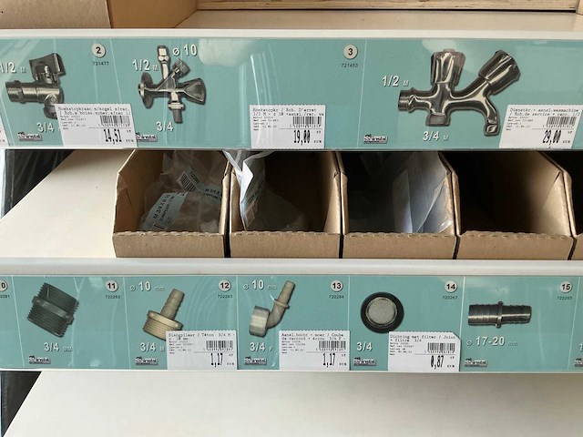 Partij installatiemateriaal koper, messing en chrome - afbeelding 24 van  24