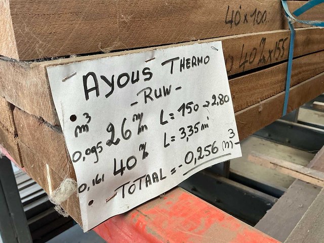 Partij iroko en thermowood ayous balken en planken - afbeelding 6 van  6