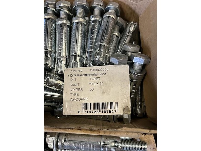 Partij keil tapbouten diverse maten - afbeelding 6 van  9