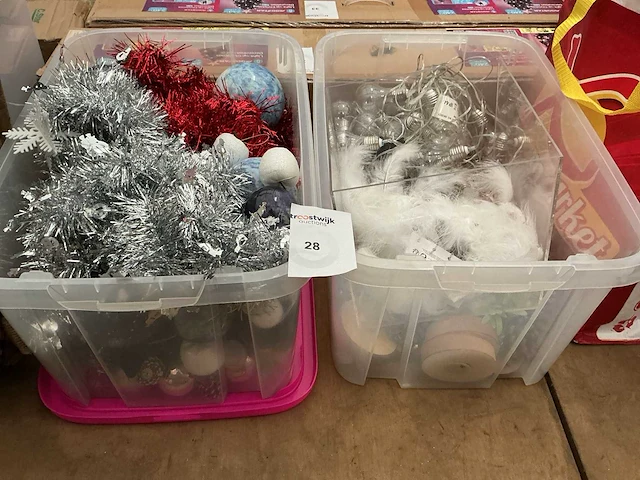 Partij kerst- & seizoensartikelen decoratie (2x) - afbeelding 1 van  2