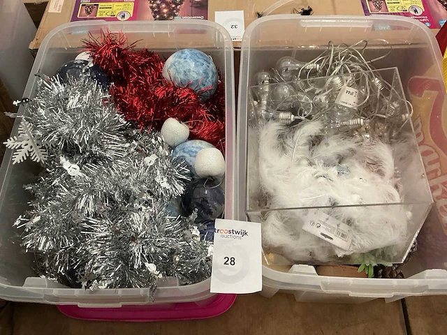 Partij kerst- & seizoensartikelen decoratie (2x) - afbeelding 2 van  2