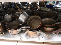 Partij koperen pannen - afbeelding 8 van  14