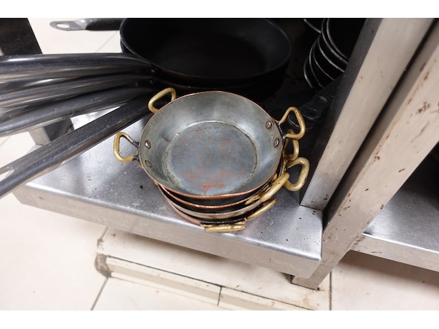 Partij koperen pannen - afbeelding 10 van  14