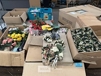Partij kunstbloemen