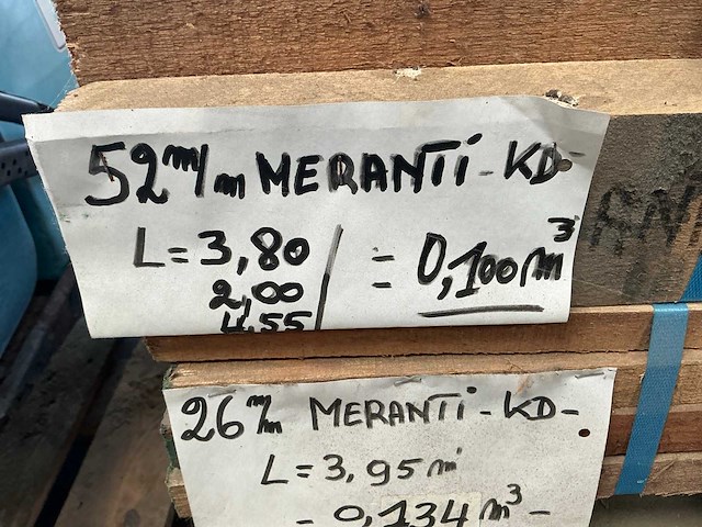 Partij meranti balken - afbeelding 4 van  6