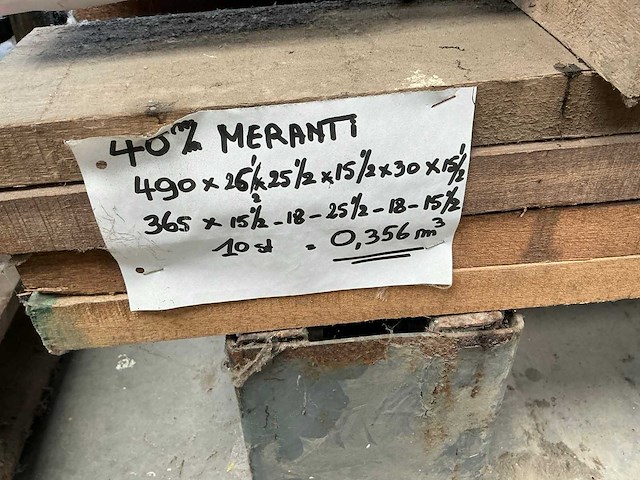 Partij meranti balken - afbeelding 6 van  6