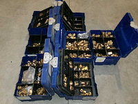 Partij messing schroefkoppelingen 1/4", 3/8", 3/4" en 1" incl. 5 berner sorteerboxen - afbeelding 4 van  5