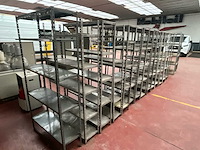 Partij metalen legbordrekken / magazijnrekken - afbeelding 1 van  2