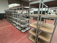 Partij metalen legbordrekken / magazijnrekken - afbeelding 2 van  2