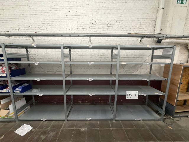 Partij metalen magazijnrekken - afbeelding 3 van  6